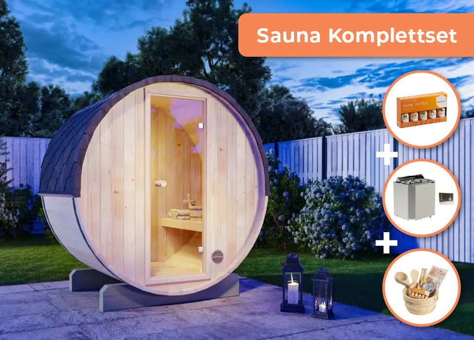 FinnTherm Sauna complete set barrel sauna Mini XXS