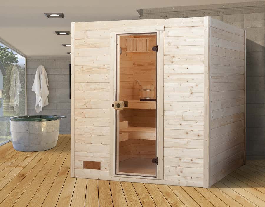 WEKA Massivholzsauna VALIDA Außenmaße:B 189 x T 139 cm|Fensterelement: ohne