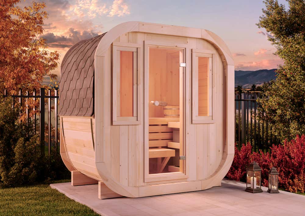 FinnTherm Fasssauna ScandiCube Mini XXS