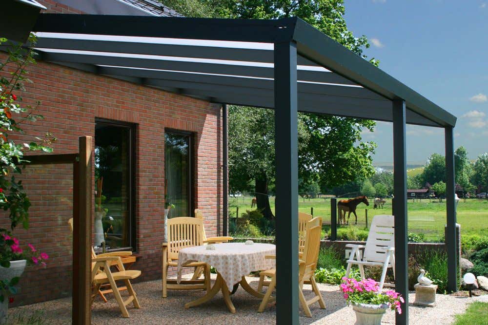 Terrassenüberdachung mit Sicherheitsglas