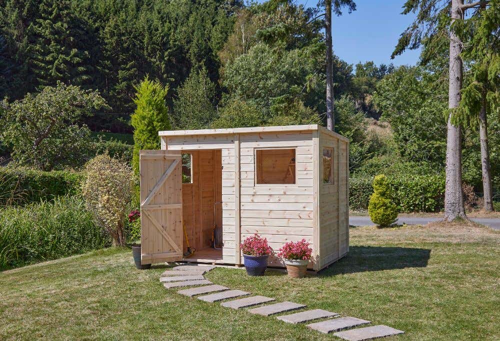 Storehaus Gerätehaus Stefano mit Pultdach, Lagerschuppen aus Holz, 12 mm