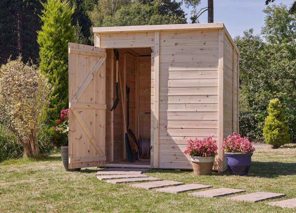 Storehaus Gerätehaus Stefano mit Pultdach, Lagerschuppen aus Holz, 12 mm